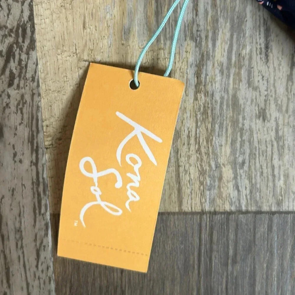 Kona Sol Blue Patterned Tankini Top Siz3 2X NWT - Picture 4 of 8